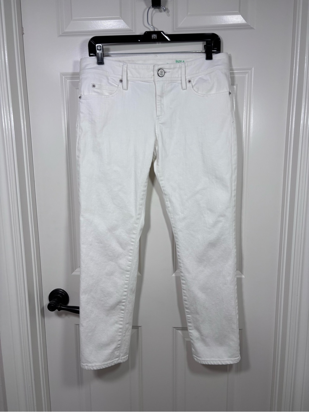 Lilly Pulitzer Worth Straight Cropped Jeans Women's 8 White
